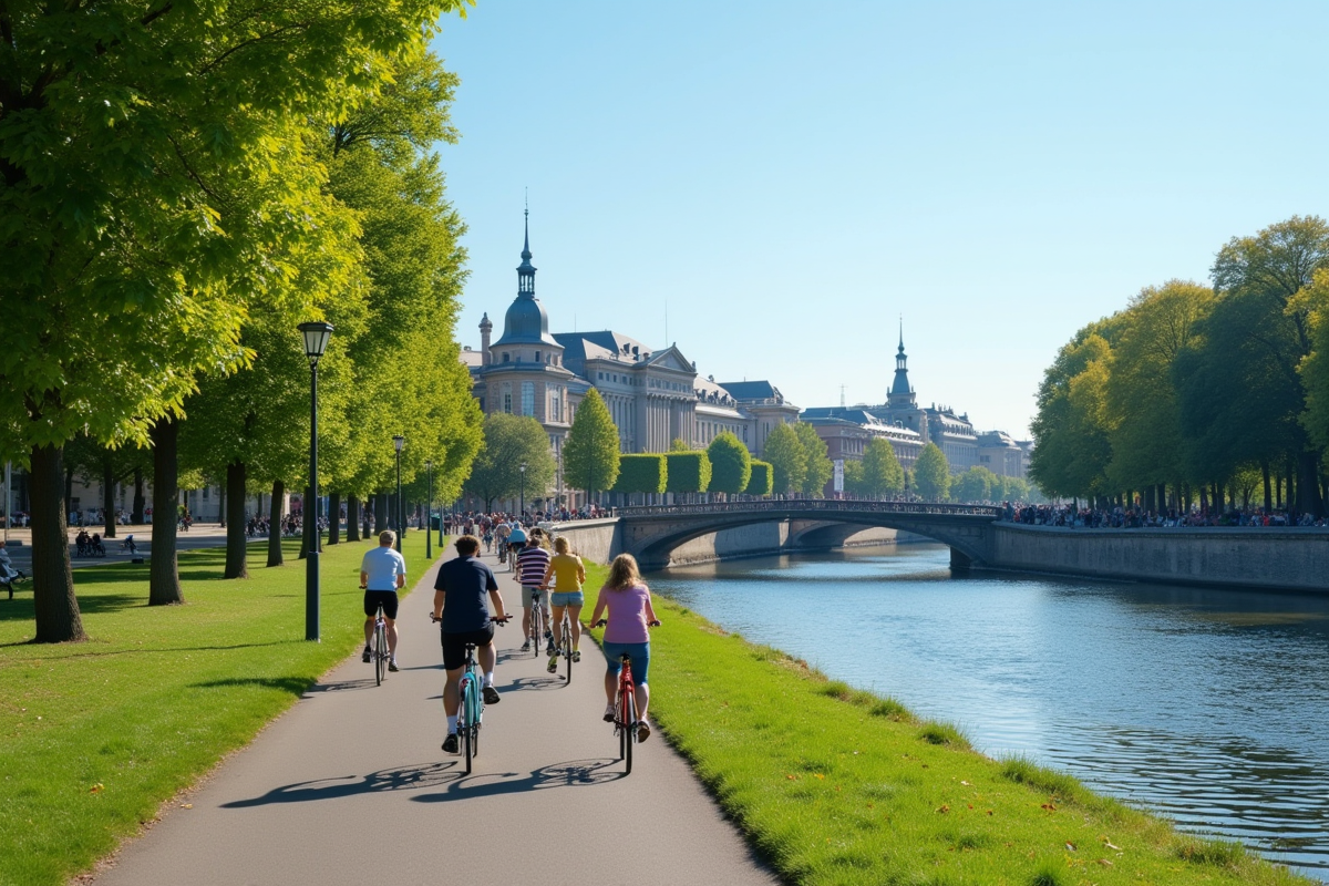 Balade à vélo au bord de l