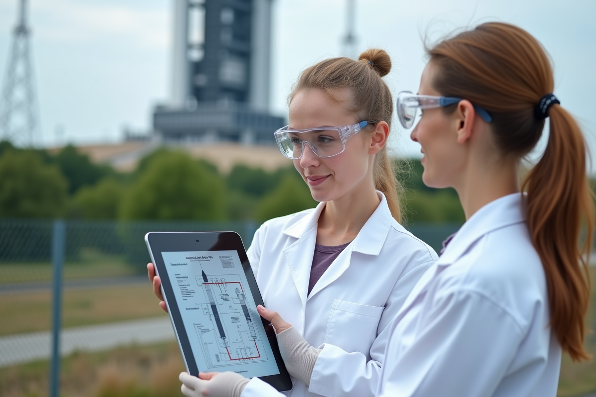 Techniciennes discutent d